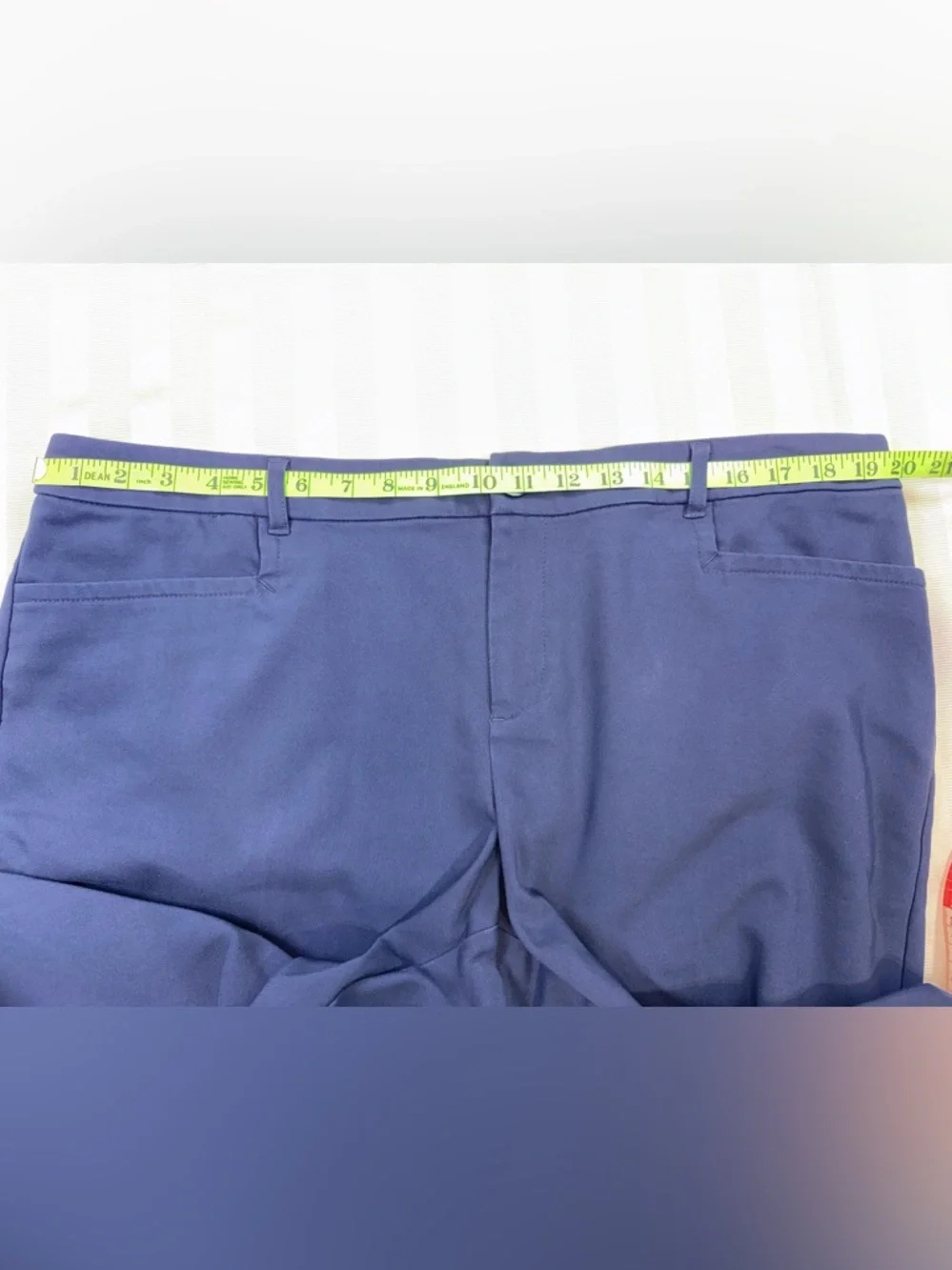 CJ Banks Everyday Trouser Navy Blue 16W Petite Cotton Blend